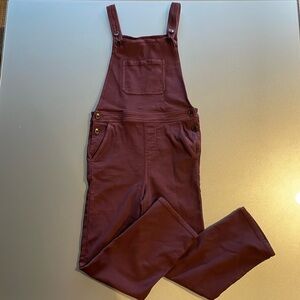Faherty Burgundy Girls Soft Overalls Pants Sz 10